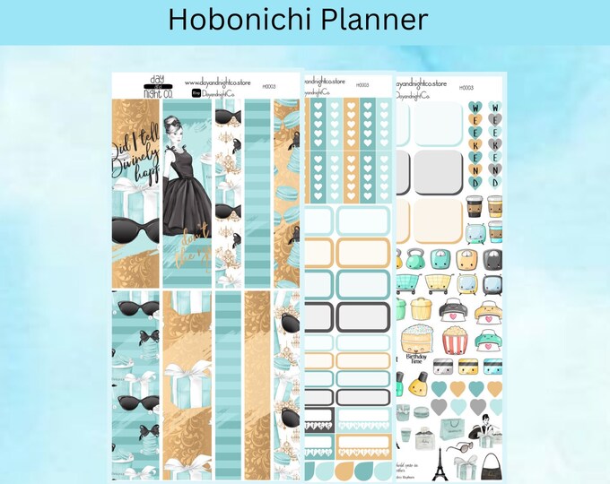 Tiffany and Co. Hobonichi Planner, Journals, Stickers.