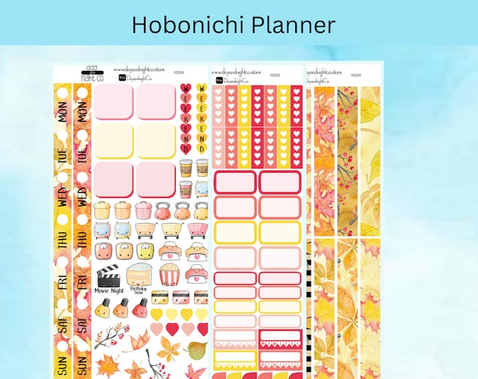 Fall Hobonichi Planner, Journals, Stickers.