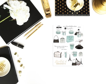Tiffany Co. Clipart - Perfect for Erin Condren Life Planner, Journals, Stickers.