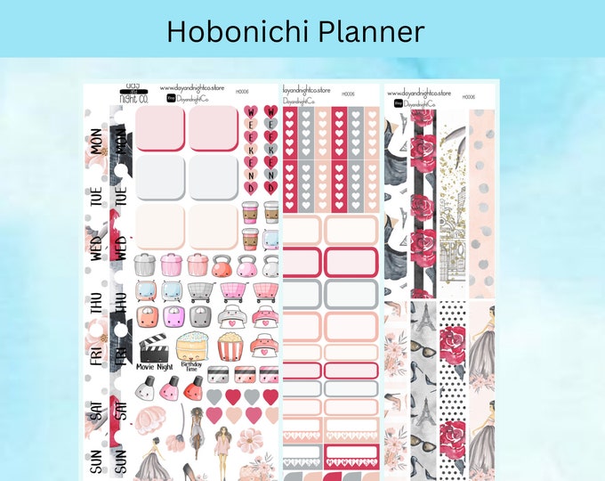 Fashion Week Hobonichi Planner, Journals, Stickers.