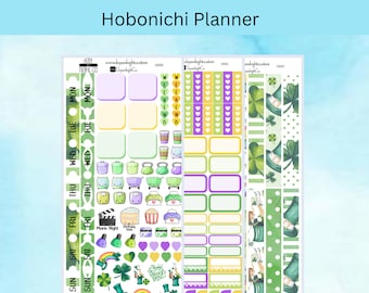 St Patricks Day Hobonichi Planner, Journals, Stickers.