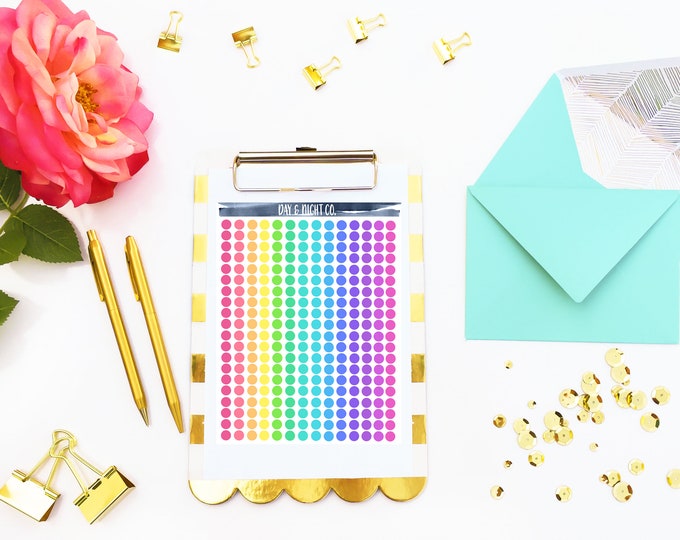 Coloured Checklist Dots, Planner Stickers