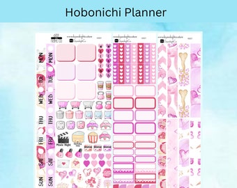 Valentines Day Hobonichi Planner, Journals, Stickers.