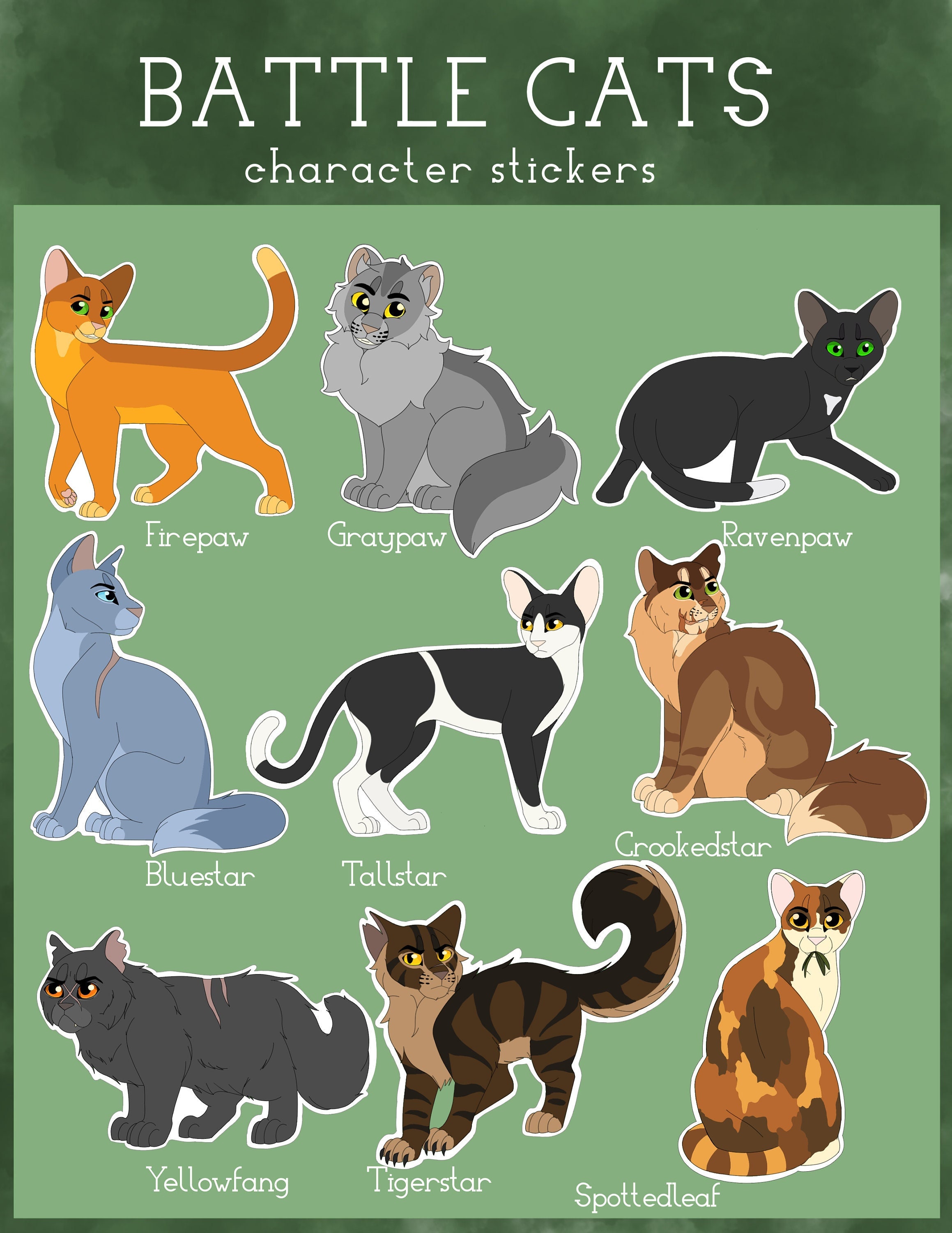 Battle Cats 3 Inch Character Stickers Arc 1 