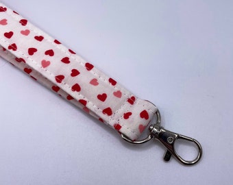 Heart Fabric Lanyard or Keychain: Handmade Love & Friendship Gift