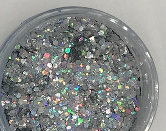 Prismatic Silver Glitter Mix-Safe for Face and Body