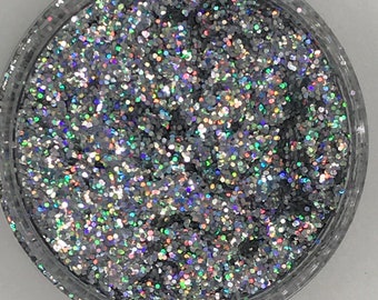 1mm Silver Stardust Glitter-Safe for Face and Body