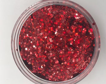 2mm Fire Engine Red Glitter-Safe for Face and Body