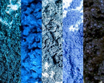 Blue Mica Pigment Collection-Safe for Face and Body