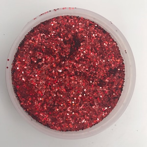 Purpurina roja de 1 mm para bomberos, segura para el rostro y el cuerpo