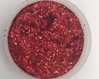 1mm Fire Engine Red Glitter-Safe for Face and Body