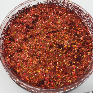 1mm Burning Ember Glitter-Safe for Face and Body