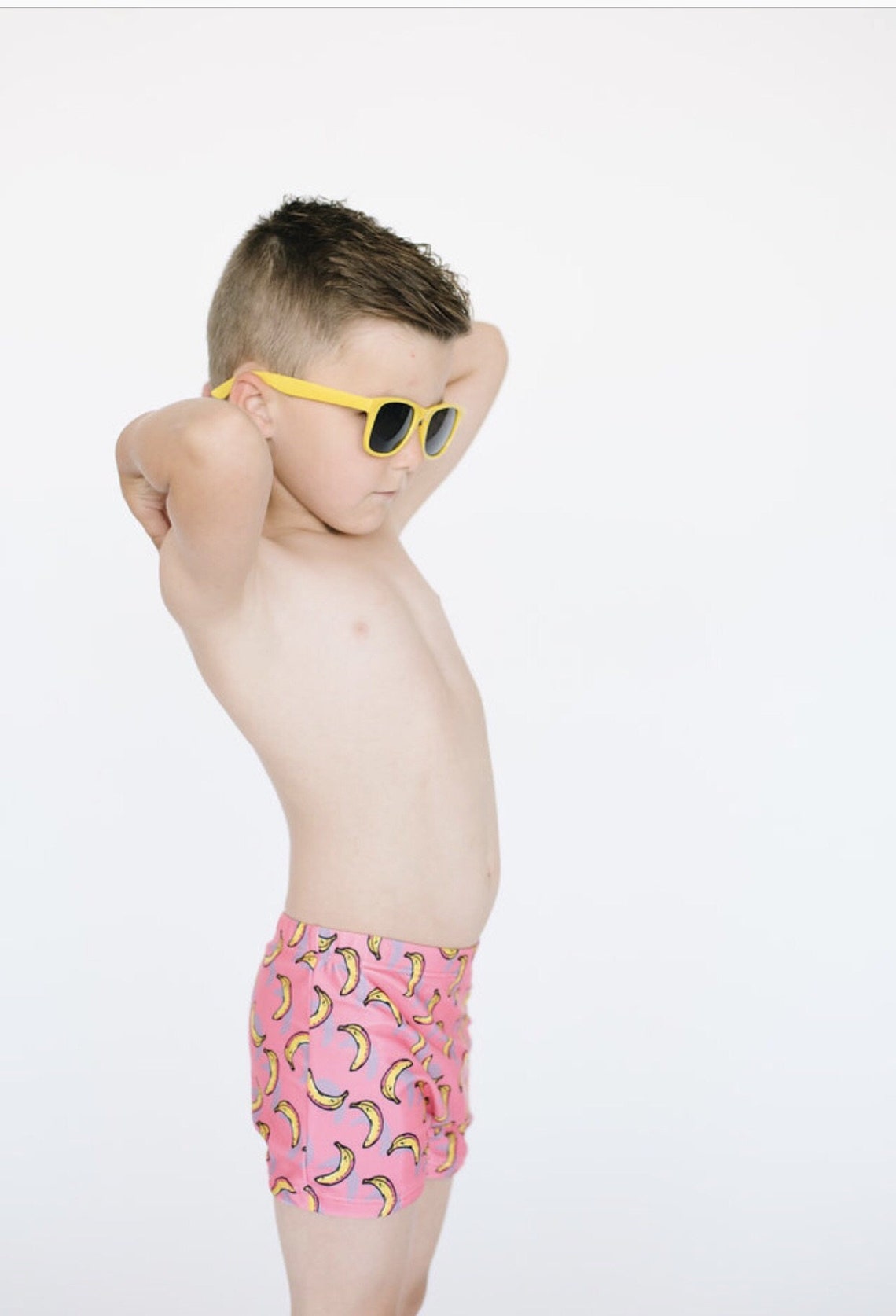 Banana Print European Toddler Swimsuit Etsy