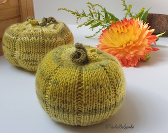 Hand Knitted Pumpkin Set, Fall Home Decor