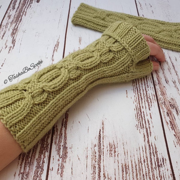 Women hand knitted mittens, Alpaca fingerless gloves, Hand warmers, Woolly arm warmers, Handmade gift for her, Birthday gift for women