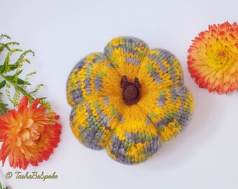 Hand Knitted Pumpkin, Autumn Tabletop Decor, Fall Gift