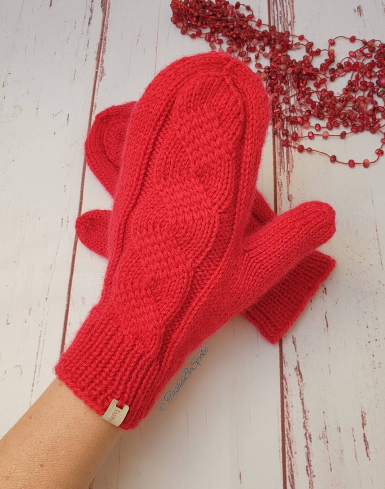 Women Hand Knit Mittens Wool Mittens Winter Luxury Gloves Etsy UK