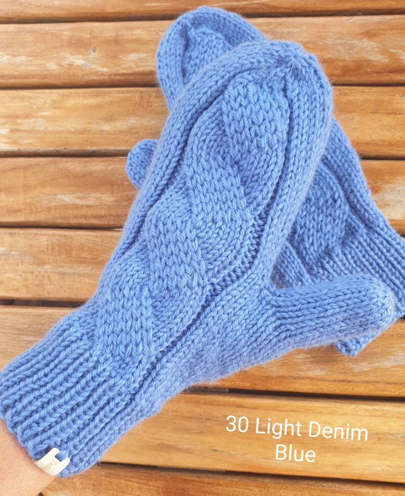 Women Hand Knit Mittens Wool Mittens Winter Luxury Gloves Etsy UK