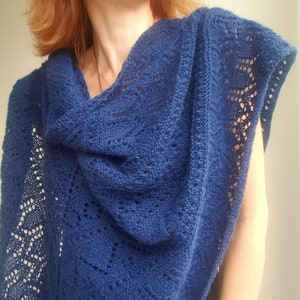 Hand Knitted Alpaca Lace Shawl, Elegant Wedding Shoulder Wrap, Custom knit, Unique gift for women