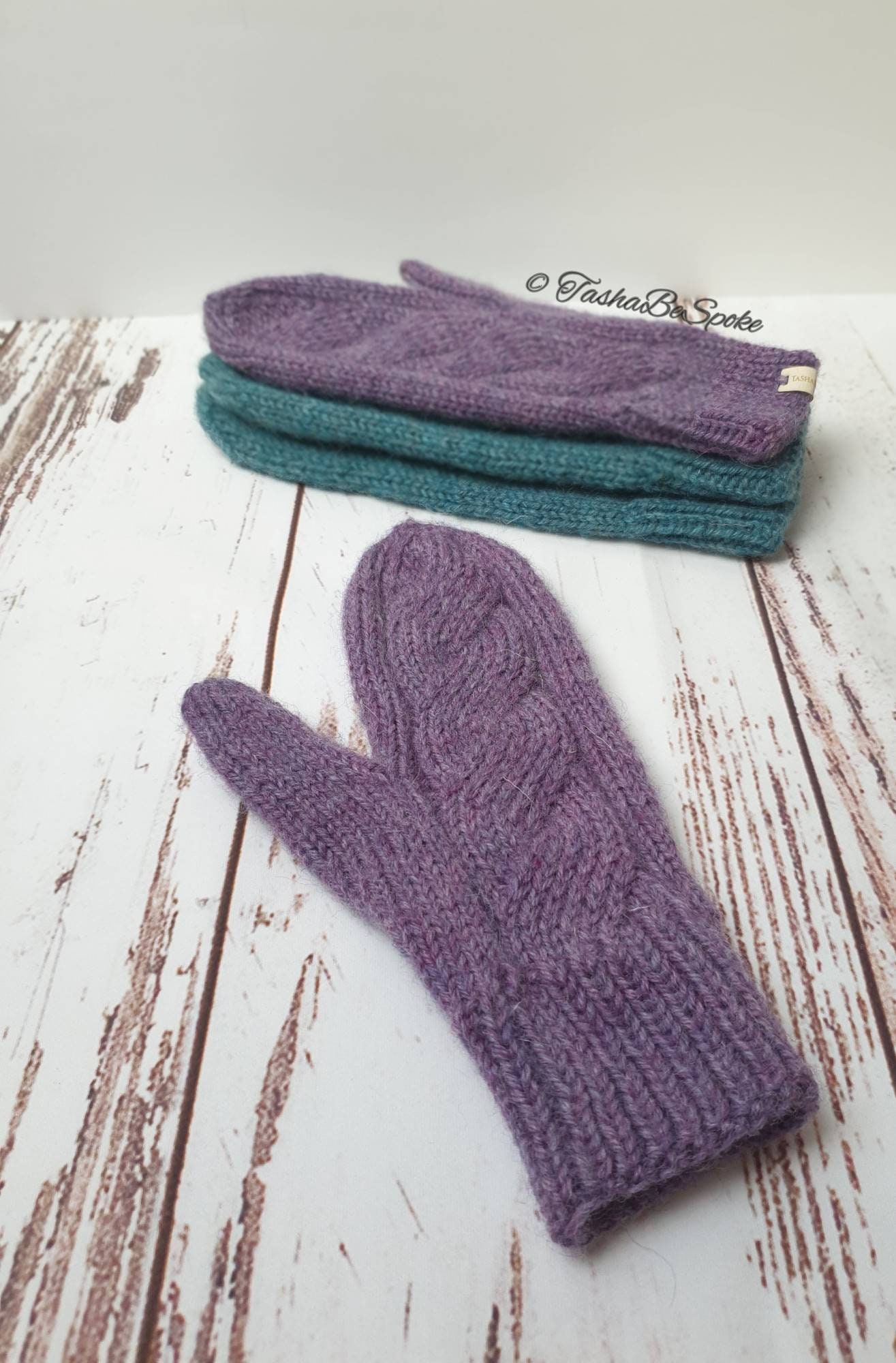 Women hand knit mittens Wool mittens Winter luxury gloves Etsy