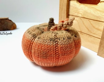 Hand Knitted Pumpkin, Autumn Harvest Tabletop Decor