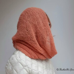 Hand Knitted Alpaca Silk Women Scarf, Lightweight Luxury Wedding Stole, Custom Knit image 9