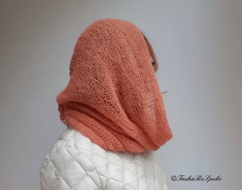 Hand Knitted Alpaca Silk Women Scarf, Lightweight Luxury Wedding Stole, Custom Knit image 9
