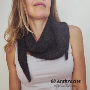 Chal de alpaca tejido a mano, bufanda para el cuello de mujer, tejido personalizado, pañuelo de lana, bandana de invierno imagen 7
