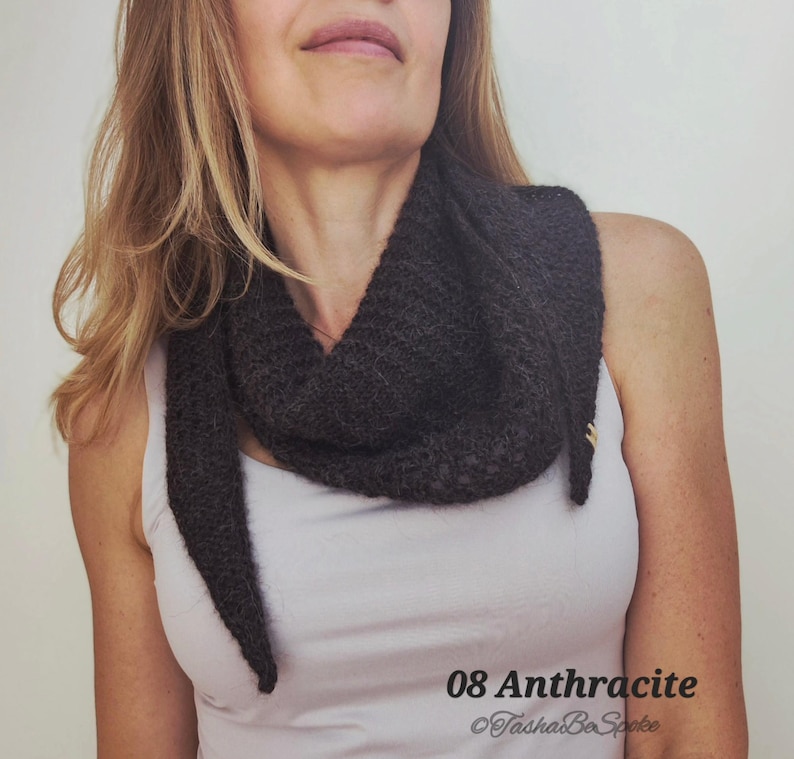Chal de alpaca tejido a mano, bufanda para el cuello de mujer, tejido personalizado, pañuelo de lana, bandana de invierno imagen 7