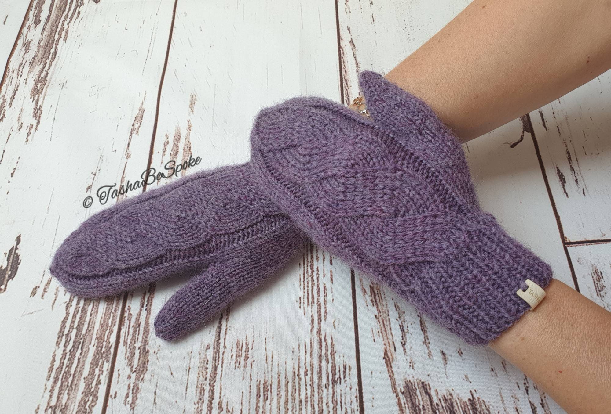 Women Hand Knit Mittens Wool Mittens Winter Luxury Gloves Etsy UK