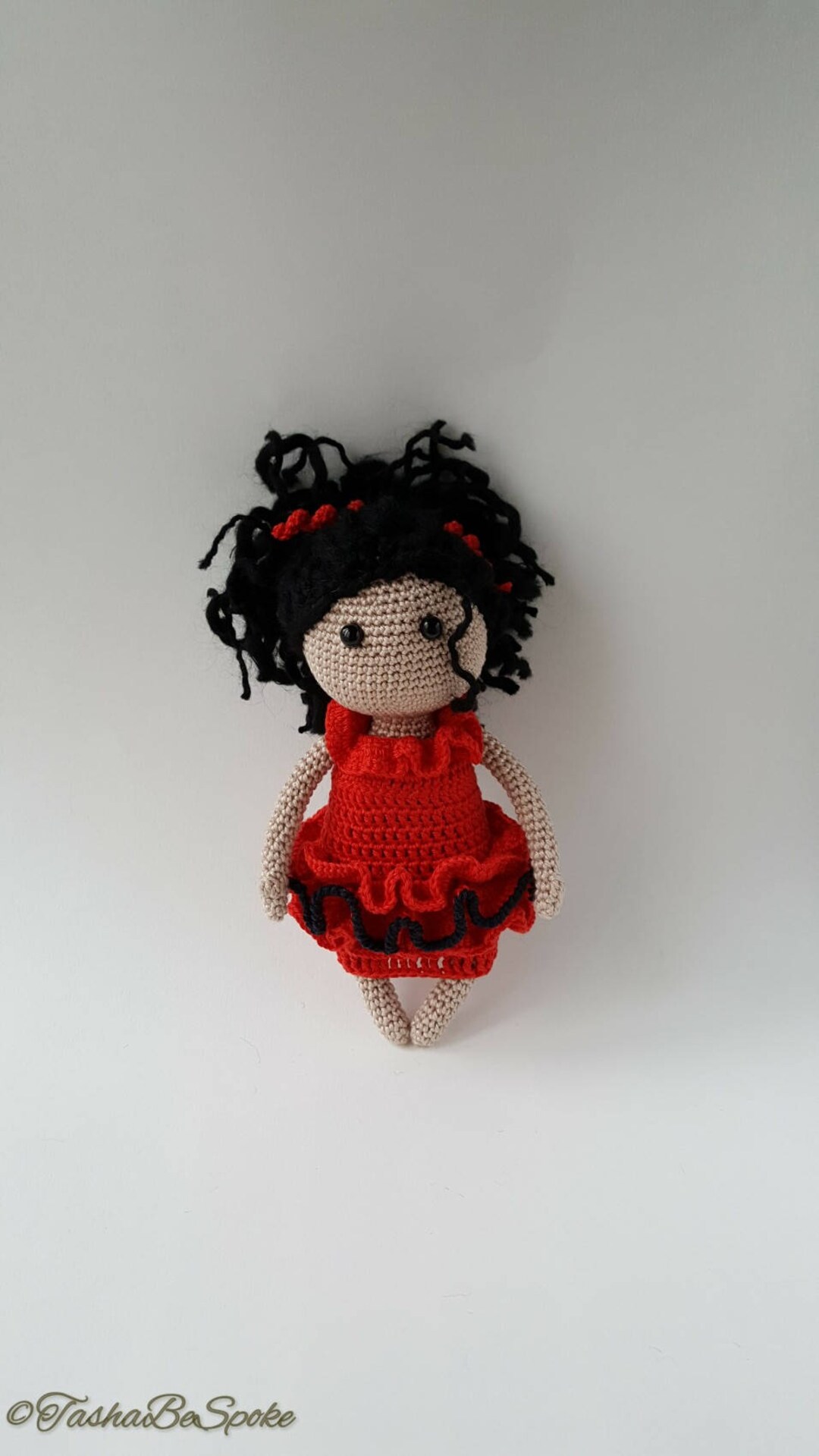 Crochet Doll Handmade Doll in Red Dress Amigurumi Doll Soft - Etsy