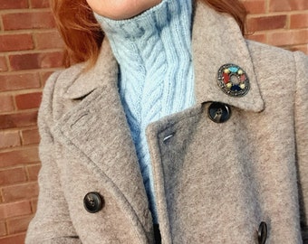 Hand Knitted Alpaca Turtleneck Collar, Knit Wool Dickie Scarf, Women neck warmer