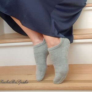 Hand Knit Merino Ankle Socks: Women&#39;s Size 5.5-6 UK, Casual Bed Sport Unisex socks