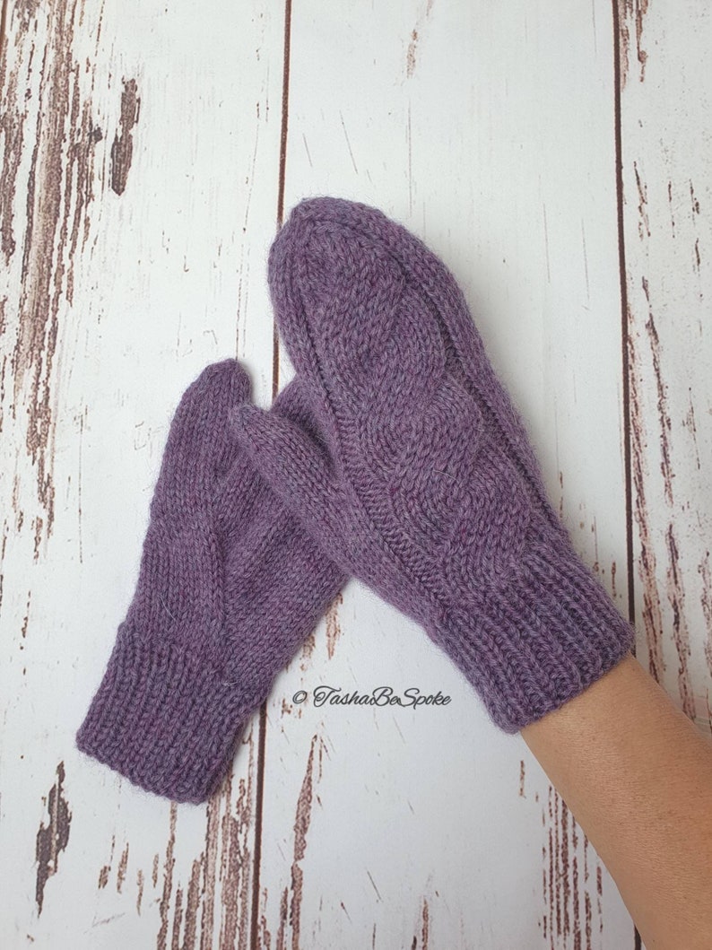 Women Hand Knit Mittens Wool Mittens Winter Luxury Gloves Etsy UK