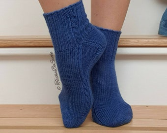 Wool hand knitted socks, Women knit socks, Handmade gift for her, Birthday gift for women, Casual socks, Unique gift for her