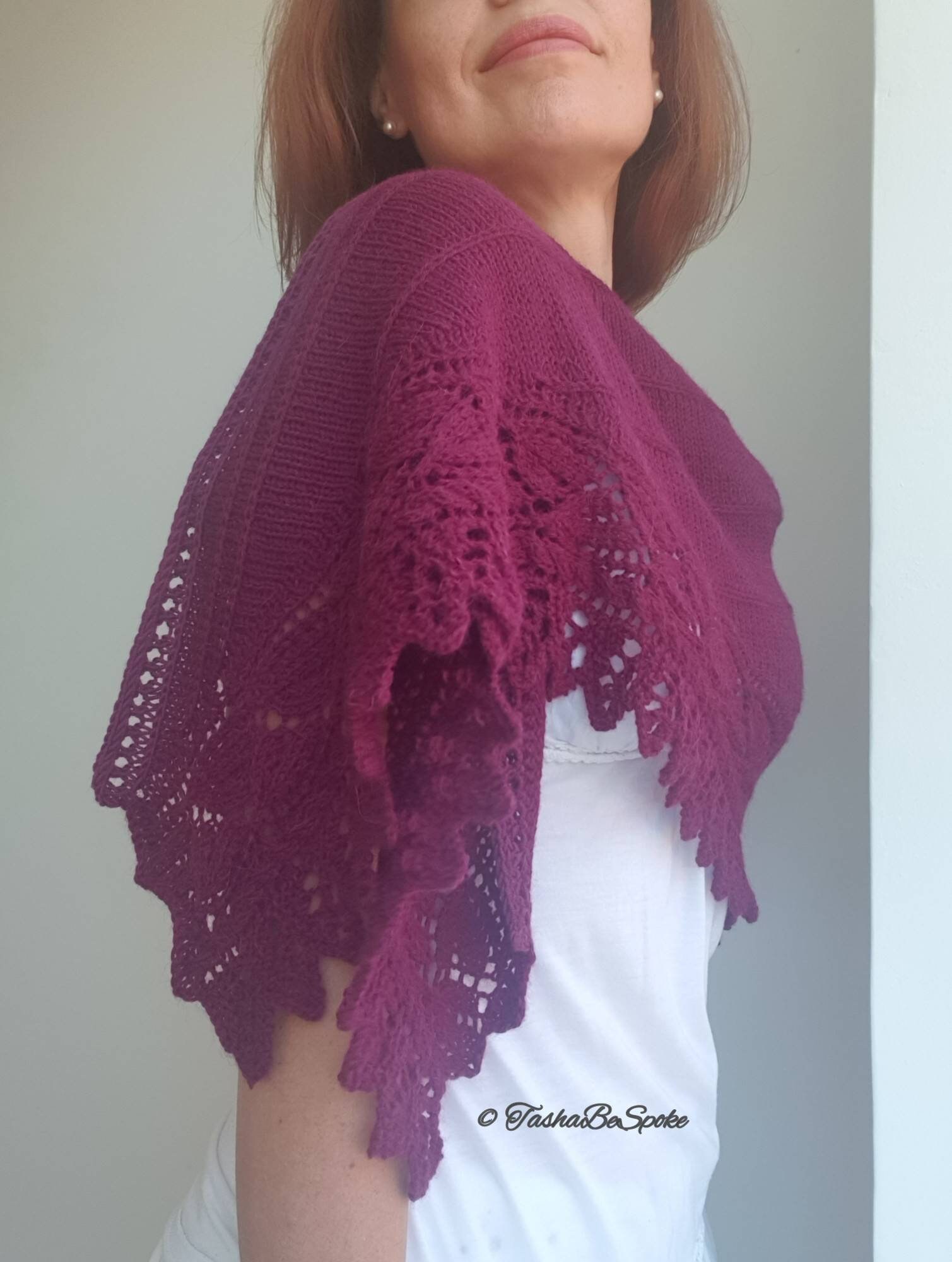 Hand Knitted Alpaca Shawl Women Shoulders Wrap Semicircular Etsy UK