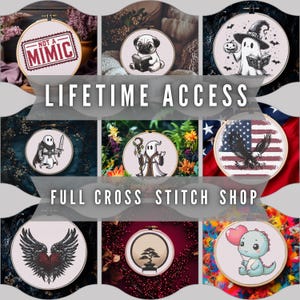 Special Bundle Full Shop Pack, 80+ Cross Stitch Patterns, Lifetime Access, Cross Stitch Patterns present and future, instant download PDF