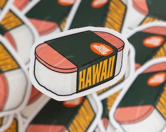 Spam Musubi Hawaii Sticker – Cute Hawaiian Food Vinyl Decal