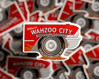 Wahzoo City Travel Sticker: Beechum County Pop Culture Gift