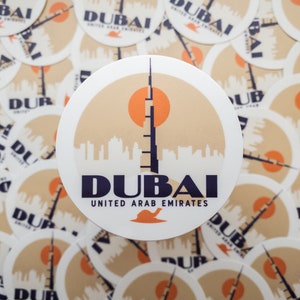 Vinilo adhesivo de viaje para Dubái, en los Emiratos Árabes Unidos (EAU). Esta calcomanía es un gran regalo para los aventureros. Perfecto para maletas.