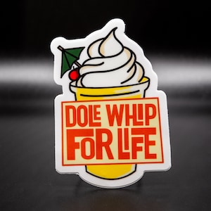 Dole Whip Inspired Sticker - Capture Your Summer Vacation Memories with this 'Dole Whip For Life' Pineapple Soft Serve Decal!