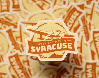 Siracusa, Sicilia - Maleta vintage Pegatina