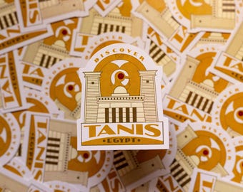 Tanis, Ägypten - Vintage Gepäckaufkleber