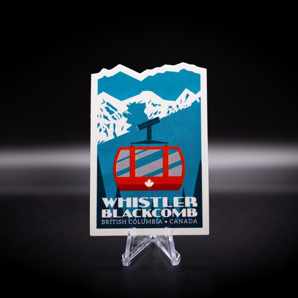 Whistler Blackcomb Canada Travel Sticker - For skiers, snowboarders, moutainbikers, hikers, travelers and lovers of British Columbia Canada