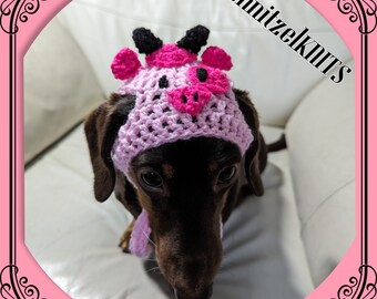 Fat Nuggets dog hat. pig dog hat. demon hotel dog hat. dog clothes