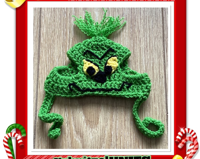 Grinch Dog Hat. Christmas Dog Hat. Small Dogclothes Etsy UK