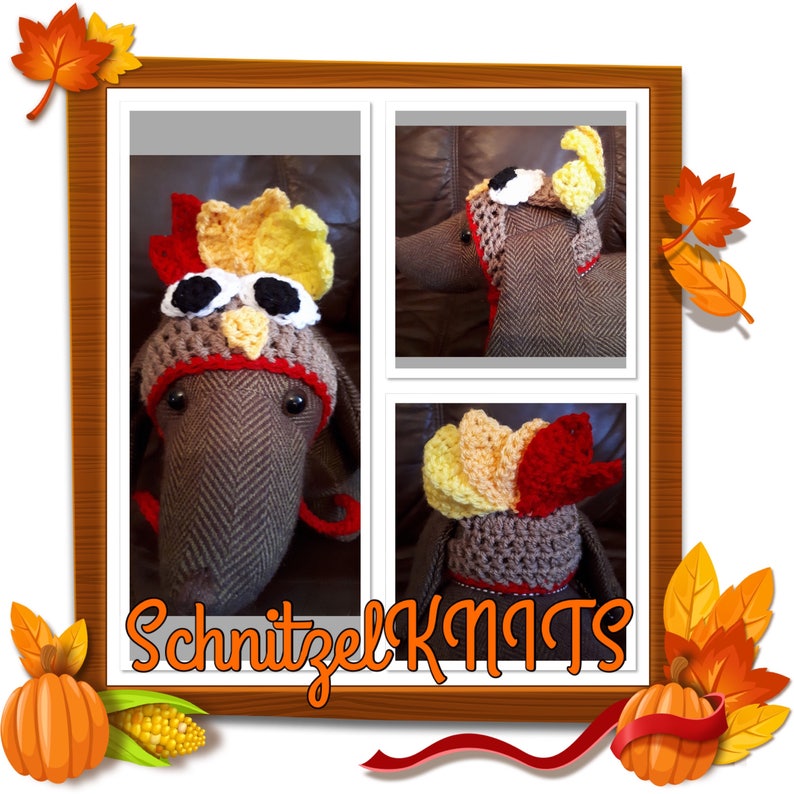 Thanksgiving turkey dog hat . Fancy dress dog hat for small Etsy