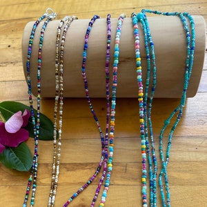 Mixed color necklace, wrap bracelet or anklets choose length and color mix. Lobster closure. Festive, colorful joyful to wear or gift