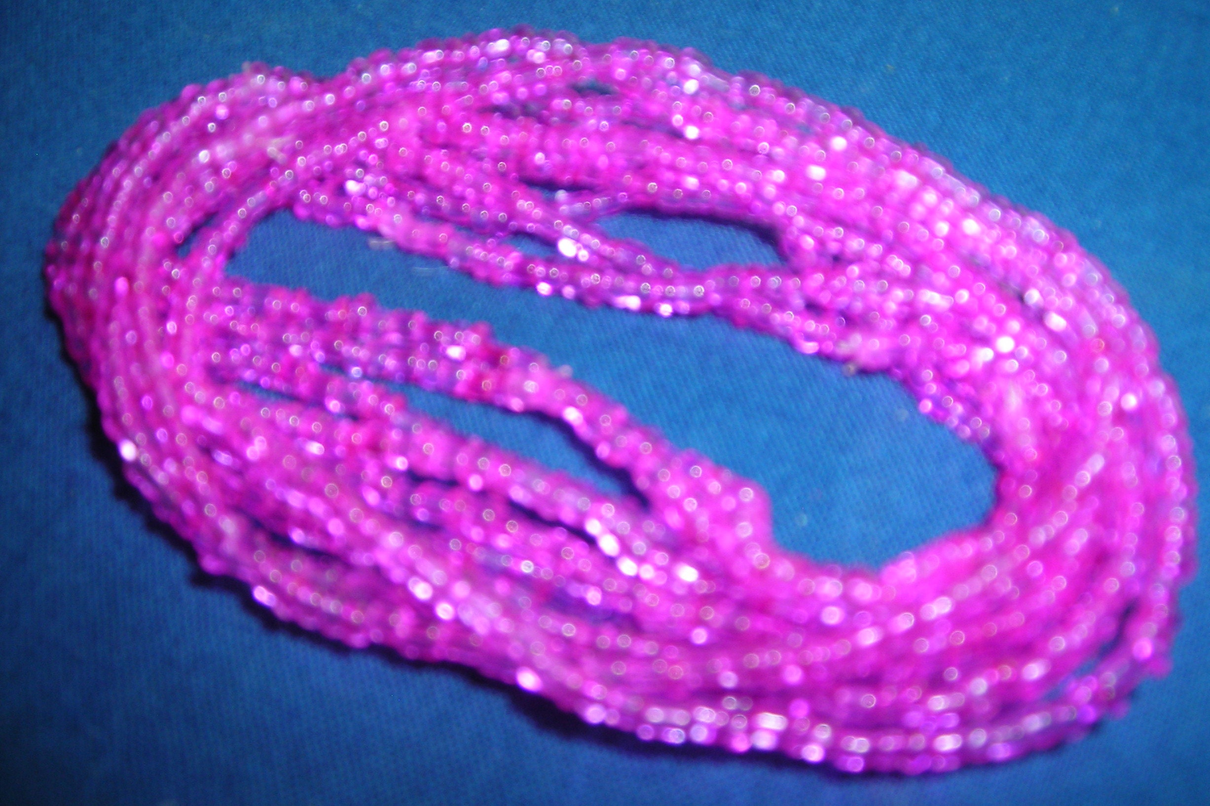 5 rose pink seed bead bracelets. Czech glass seed beads gift Etsy