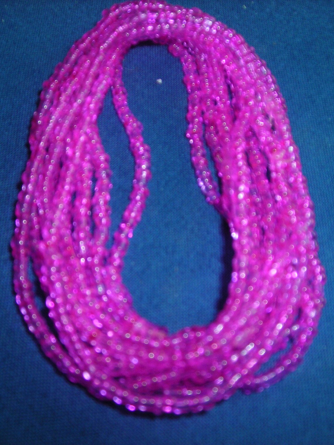 5 rose pink seed bead bracelets. Czech glass seed beads gift Etsy